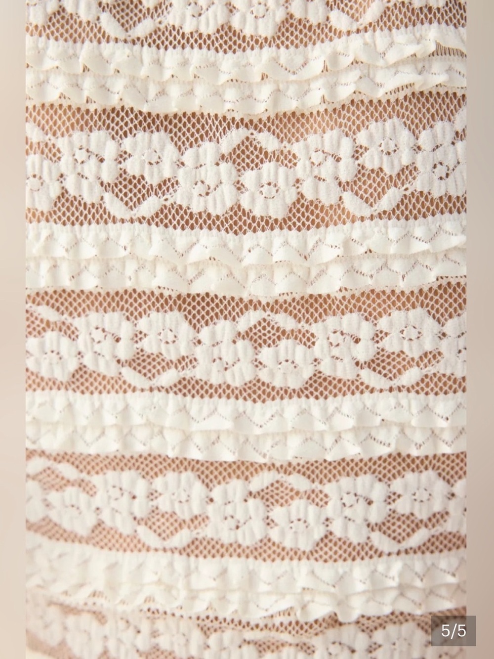 Kimchi Blue by Urban Outfitters Amara Ruffle Lace Button-Front Tank Top Size XXS - Picture 5 of 11